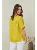 Curvy Lady Lniana koszulka w kolorze żółtym