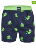 Happy Shorts 2er-Set: Boxershorts in Dunkelblau/ Grün