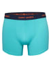 Happy Shorts 2er-Set: Boxershorts in Türkis/ Grau