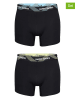 Happy Shorts 2er-Set: Boxershorts in Schwarz