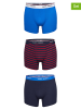 Happy Shorts 3er-Set: Boxershorts in Blau/ Dunkelblau