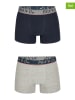 Phil & Co. Berlin 2er-Set: Boxershorts in Dunkelblau/ Grau