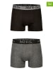 Phil & Co. Berlin 2er-Set: Boxershorts in Schwarz/ Grau