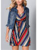 Milan Kiss Kleid in Blau/ Orange