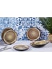 Björn 6er-Set: Beilagenteller "Iris" in Beige/ Braun - Ø 16 cm