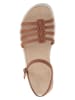 Ecco Skórzane sandały w kolorze jasnobrązowym