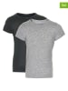 Minymo 2er-Set: Shirts in Hellgrau/ Schwarz