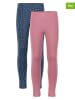 Minymo 2er-Set: Leggings in Altrosa/ Dunkelblau