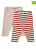 Minymo 2er-Set: Leggings in Rosa/ Hellbraun