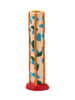 Villa Collection Kaarsenhouder "Styles" beige/oranje/blauw - (B)5 x (H)21 x (D)6 cm
