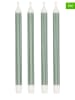 Villa Collection 4-delige set: staafkaarsen "Styles" groen/wit