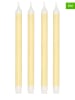 Villa Collection 4-delige set: staafkaarsen "Styles" geel/wit