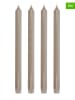 Villa Collection 4er-Set: Stabkerzen "Aia" in Taupe
