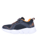 Zigzag Sneakers "Brisa" in Dunkelblau/ Orange