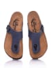 Moosefield Leren teenslippers donkerblauw