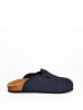 Moosefield Leren clogs donkerblauw