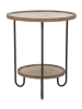 Mauro Ferretti Beistelltisch "Arex" in Braun/ Schwarz - (H)54,5 x Ø 48 cm
