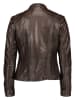 Caminari Lederjacke "Alero" in Dunkelbraun