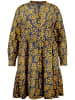 SAMOON Kleid in Gelb/ Dunkelblau
