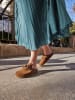 BABUNKERS Family Leren clogs lichtbruin