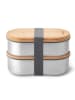 Black+Blum Pojemnik 2w1 w kolorze srebrnym na lunch - 2 x 500 ml