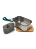 Black+Blum Sandwichbox in Silber/ Hellbraun/ Türkis - (B)19 x (H)8 x (T)13 cm