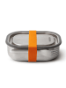 Black+Blum Lunchbox in Silber/ Orange - (B)17,5 x (H)5,5 x (T)13 cm