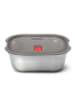 Black+Blum 3-in-1 lunchbox zilverkleurig - (B)17 x (H)6,5 x (D)12,5 cm