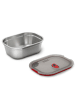 Black+Blum 3-in-1 lunchbox zilverkleurig - (B)17 x (H)6,5 x (D)12,5 cm