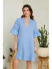 Le Monde du Lin Leinen-Kleid in Blau