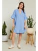 Le Monde du Lin Leinen-Kleid in Blau