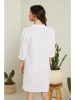 Le Monde du Lin Lniana sukienka w kolorze białym