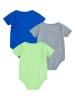 Converse 3-delige set: rompers grijs/blauw/groen