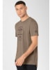 super.natural Shirt "Trails" in Hellbraun