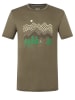 super.natural Koszulka "Camping Nights" w kolorze khaki