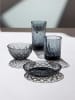 Lyngby Glas 4-delige set: kommen "Sorrento" grijs - Ø 12 cm