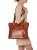 Melina C Leder-Shopper "Badalucco" in Cognac - (B)38 x (H)32 x (T)11 cm