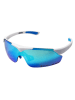 YEAZ Unisex-Sportbrille "Sunup" in Weiß/ Blau