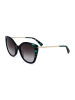 Longchamp Damen-Sonnenbrille in Schwarz/ Gold