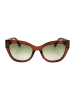 Longchamp Damskie okulary przeciwsłoneczne w kolorze brązowo-zielonym
