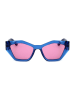 Karl Lagerfeld Damskie okulary przeciwsłoneczne w kolorze niebiesko-różowym