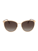 Carolina Herrera Damen-Sonnenbrille in Gold/ Braun