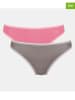 Sloggi 2-delige set: slips roze/grijs