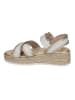 Gerry Weber Skórzane sandały w kolorze biało-złotym