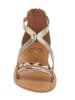 Les BAGATELLES Skórzane sandały "Fulton" w kolorze srebrno-złotym