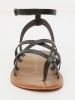 Les BAGATELLES Skórzane sandały "Cabildo" w kolorze czarnym
