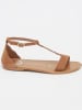 Les BAGATELLES Leren sandalen "Clark" camel/goudkleurig