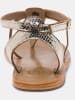 Les BAGATELLES Leren teenslippers "Bulnes" goudkleurig