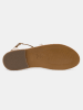 Les BAGATELLES Leren teenslippers "Bulnes" goudkleurig