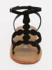 Les BAGATELLES Skórzane sandały "Thuja" w kolorze czarnym